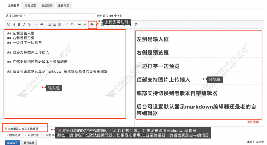 discuzMarkdown编辑器截图1 discuzMarkdown编辑器截图1