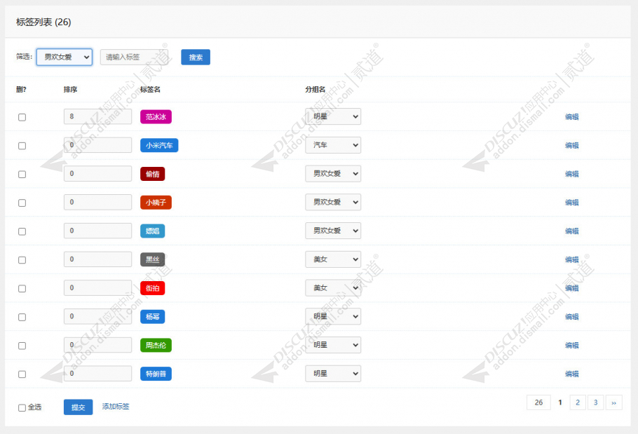 discuz兴趣标签截图4 discuz兴趣标签截图4