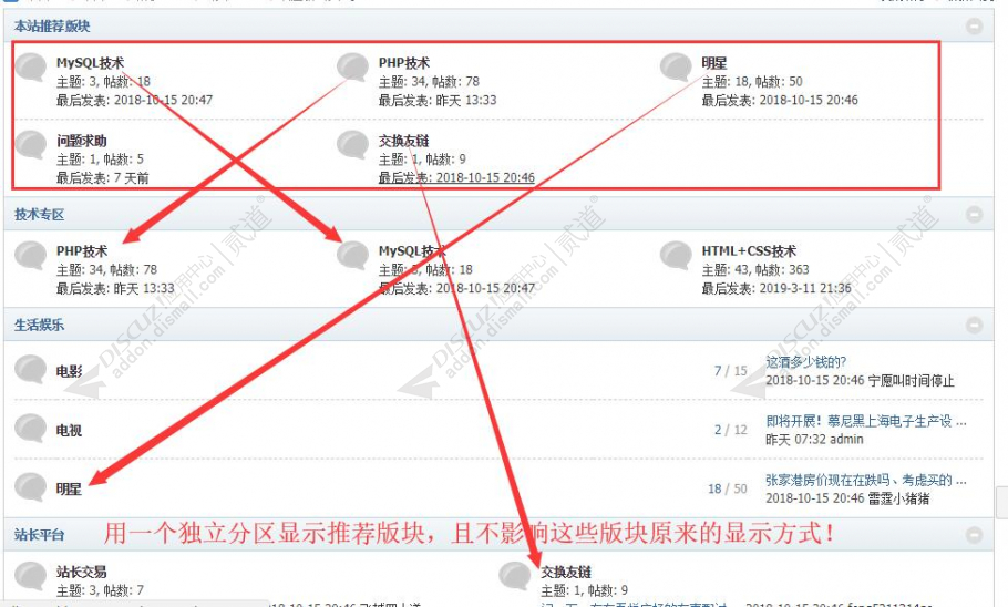 discuz推荐版块置顶截图2 discuz推荐版块置顶截图2