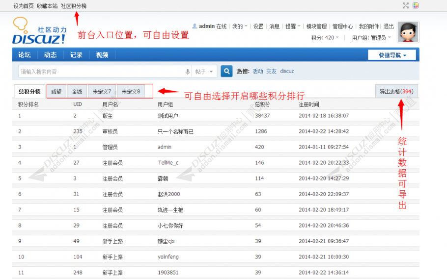 discuz积分排行榜截图1 discuz积分排行榜截图1