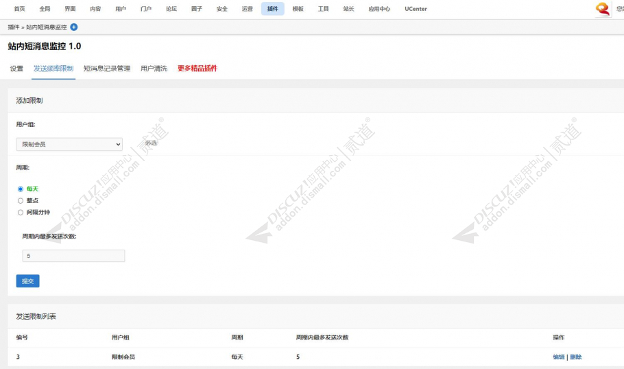 discuz站内短消息监控截图1 discuz站内短消息监控截图1